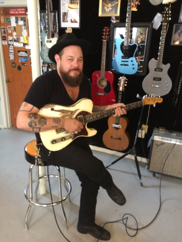 Nathaniel Rateliff playing his relic parts guitar. Finished assebled and reliced by Del Toro Guitars.